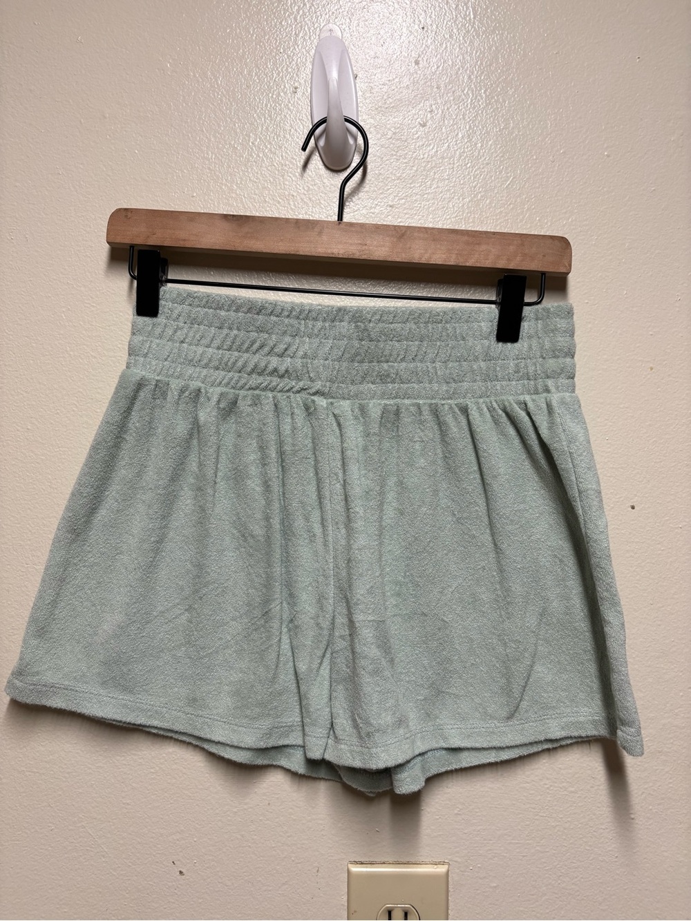Z Supply terry cloth shorts sage green women's small